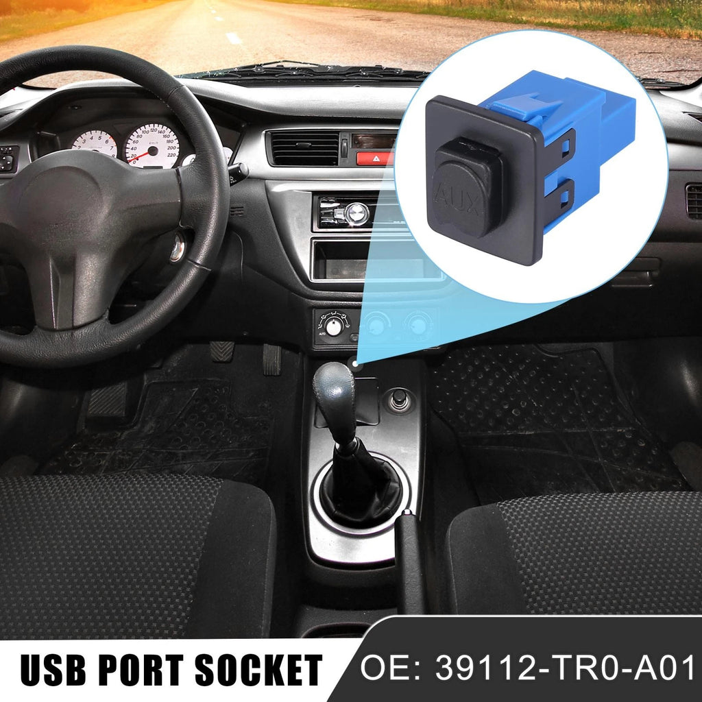 Auxiliary Plug Port Input Socket Adapter 39112TR0A01 for Honda Civic (2012)