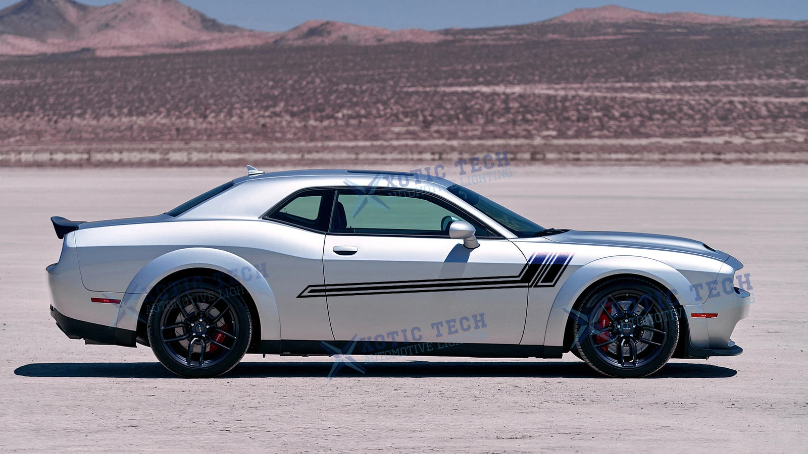 Sport Vinyl Sticker Stripe Graphic for 67'' Black Racing (-)