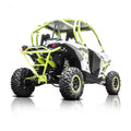 HMF Performance Venom Green Dual Slip On Exhaust for Can-Am Maverick XDS Turbo (2015–2023)
