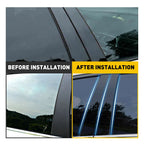 Set of 8 Gloss Black Pillar Post Window Door Trim for Toyota Camry (2018–2022)