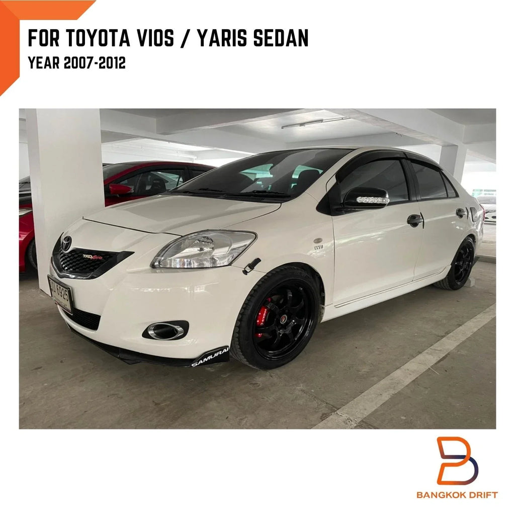 Chrome LED Side Mirror Covers for Toyota Yaris Vios Sedan (2007-2012)