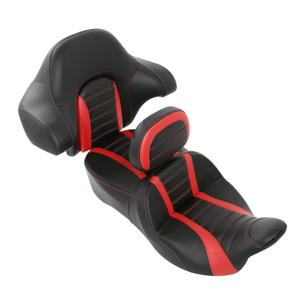 Gel Seat Backrest for Harley Electra Glide (2014–2023) - Black Red