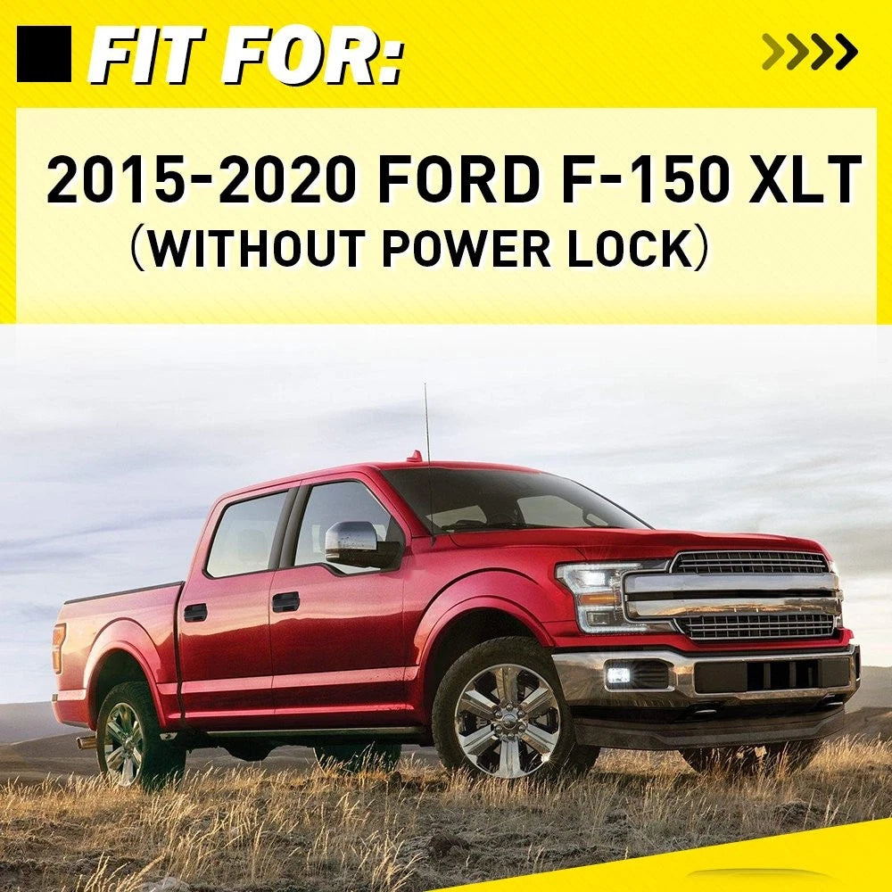 Right Front Exterior Door Handle for Ford F-150 (2015–2020) Smooth Black
