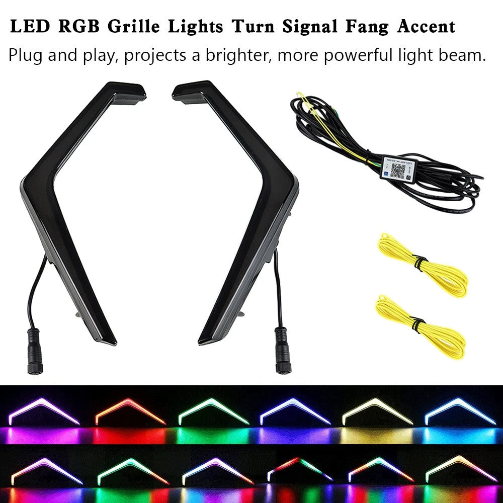 LED RGB Grille Light Turn Signal Accent for Polaris RZR XP 1000 Turbo (2019–2022)