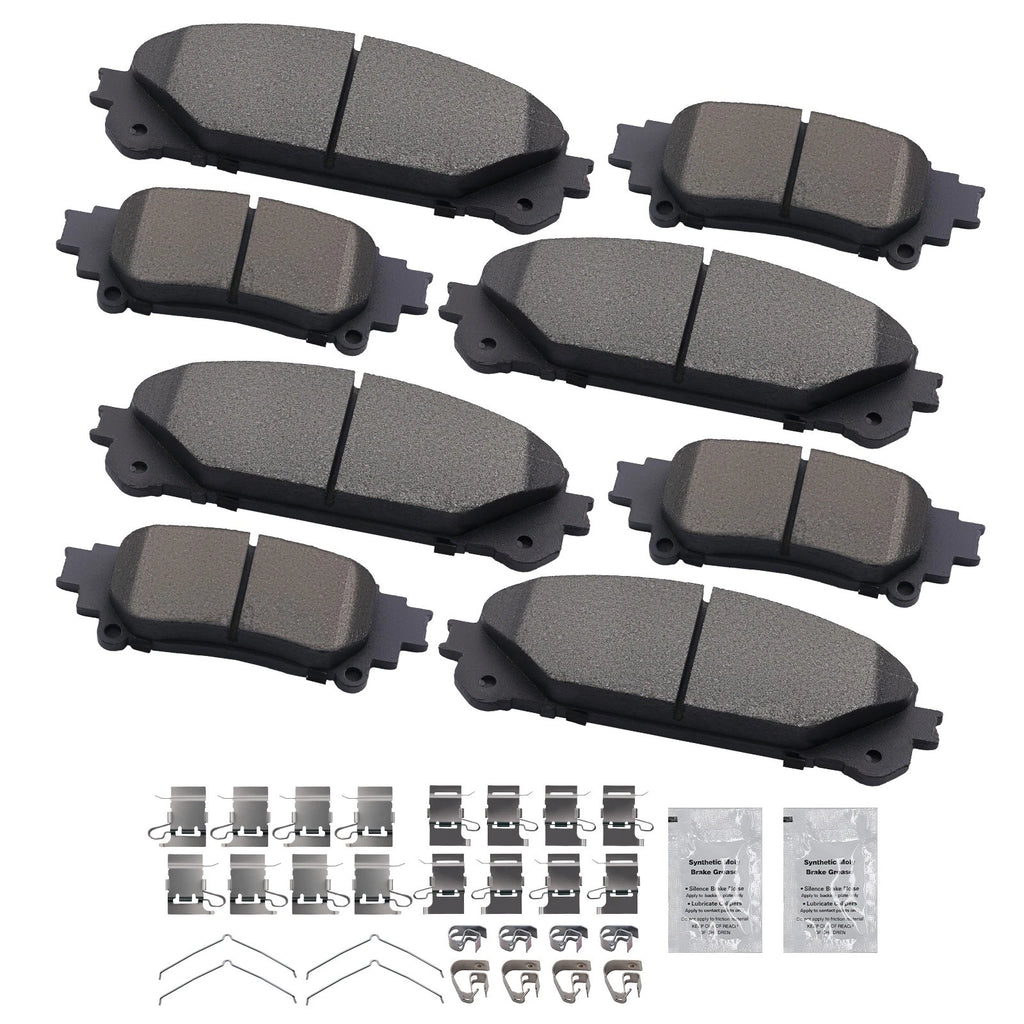 8pcs Brake Pads Set for Toyota Highlander (2014–2020), Sienna (2011–2024)