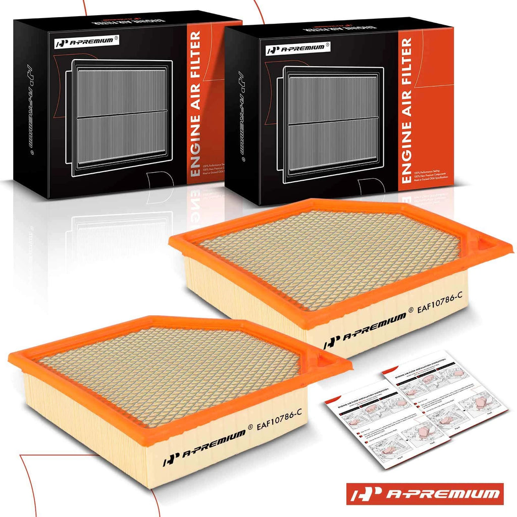 2X Engine Air Filter for Ford Mustang (2007–2010) V8 5.4L Flexible Panel