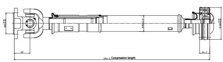 Front Drive Shaft Assembly for Dodge Dakota, Durango 4x4
