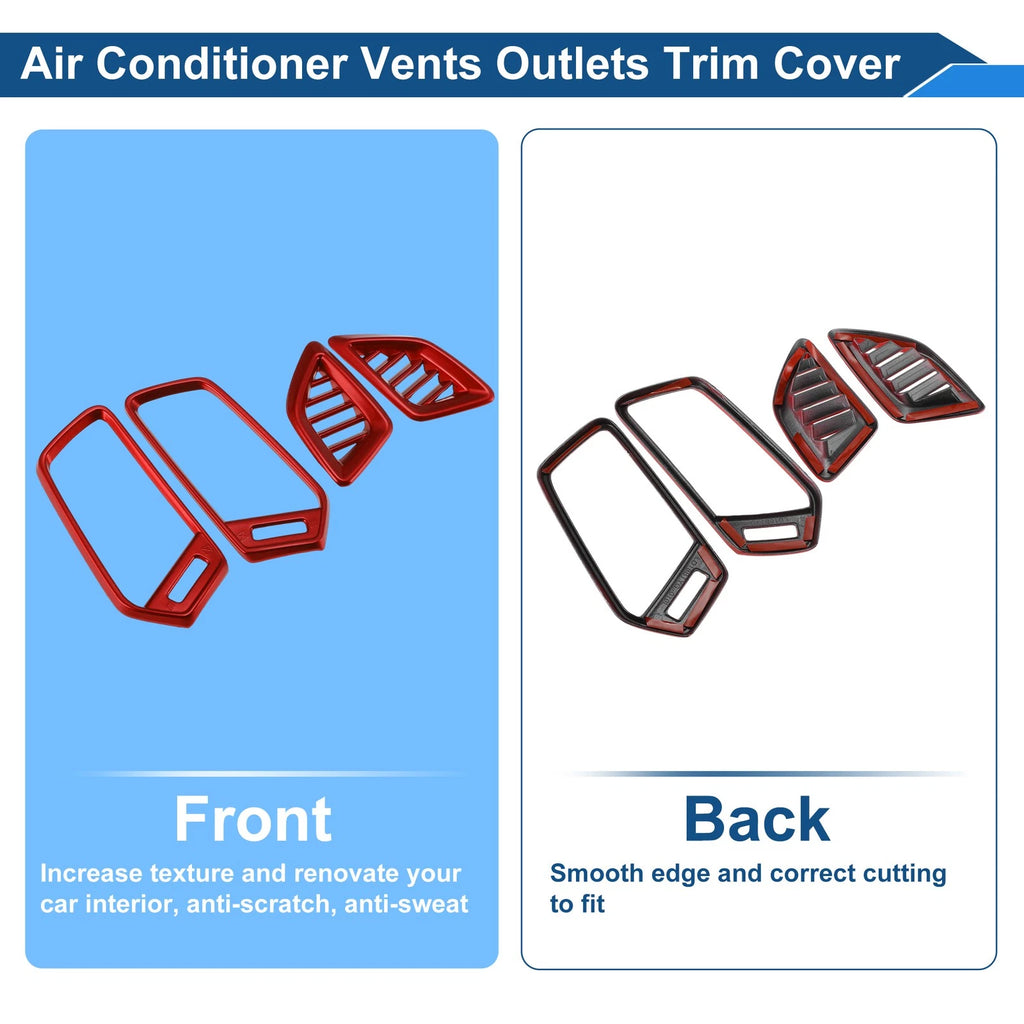Set of 1 Air Condition Outlet Vent Trim Cover Frame for Honda Accord (2018–2022) Red
