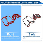 Set of 1 Air Condition Outlet Vent Trim Cover Frame for Honda Accord (2018–2022) Red