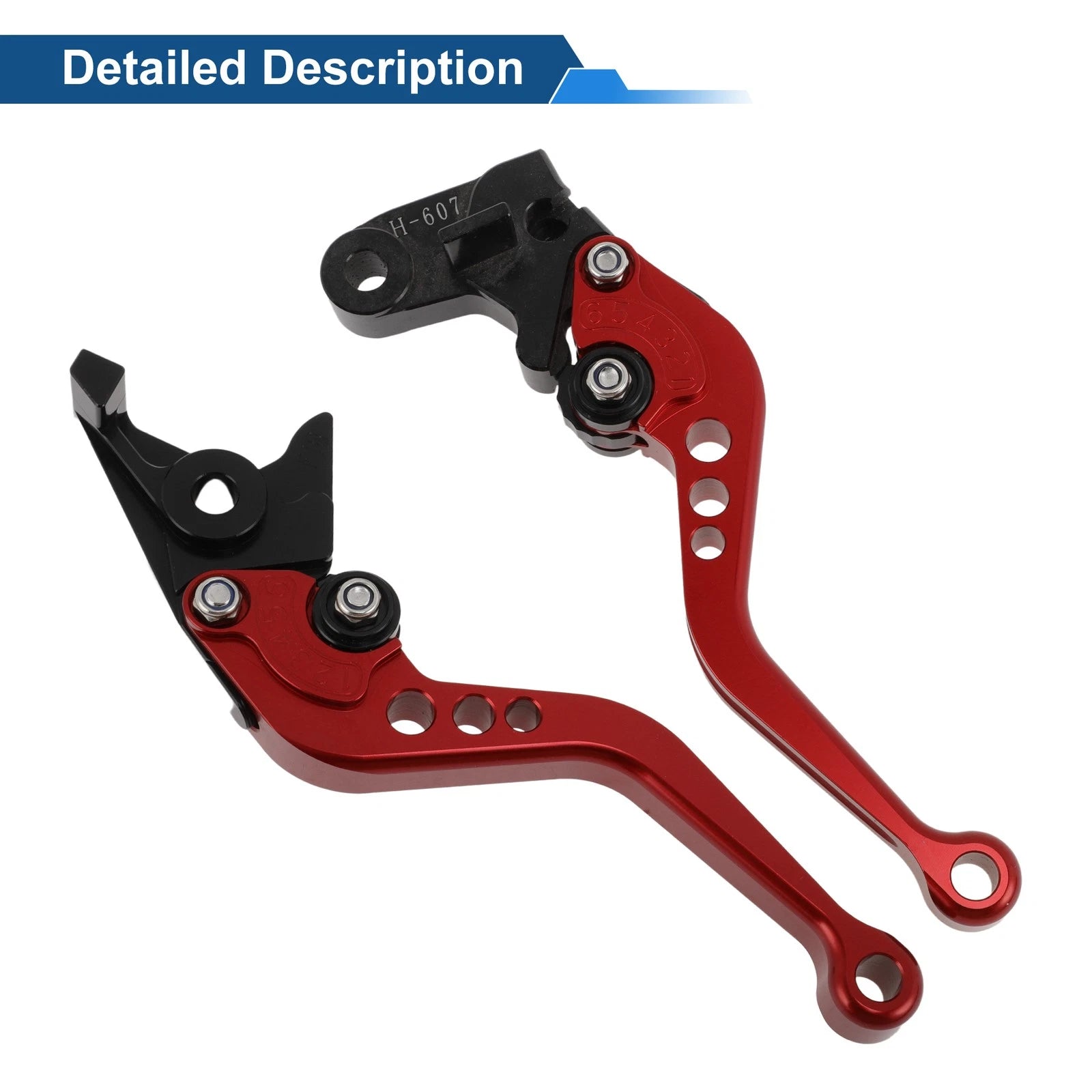 Adjustable Short Brake Clutch Levers 1 Pair for Honda CBF600/SA (2010–2013) Red