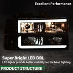 LED Tube Headlights for Chevy GMC C/K Suburban Blazer (1994–2000)