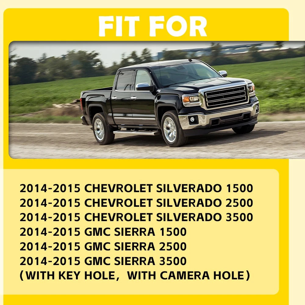Tailgate Handle with Camera Hole for Silverado Sierra 1500 2500 (2014-2015)