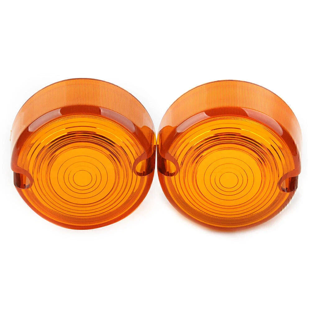 Amber Turn Signal Lens Cover for Harley Dyna FXD FXR Sportster XLH 883 1200 (1991-2023)