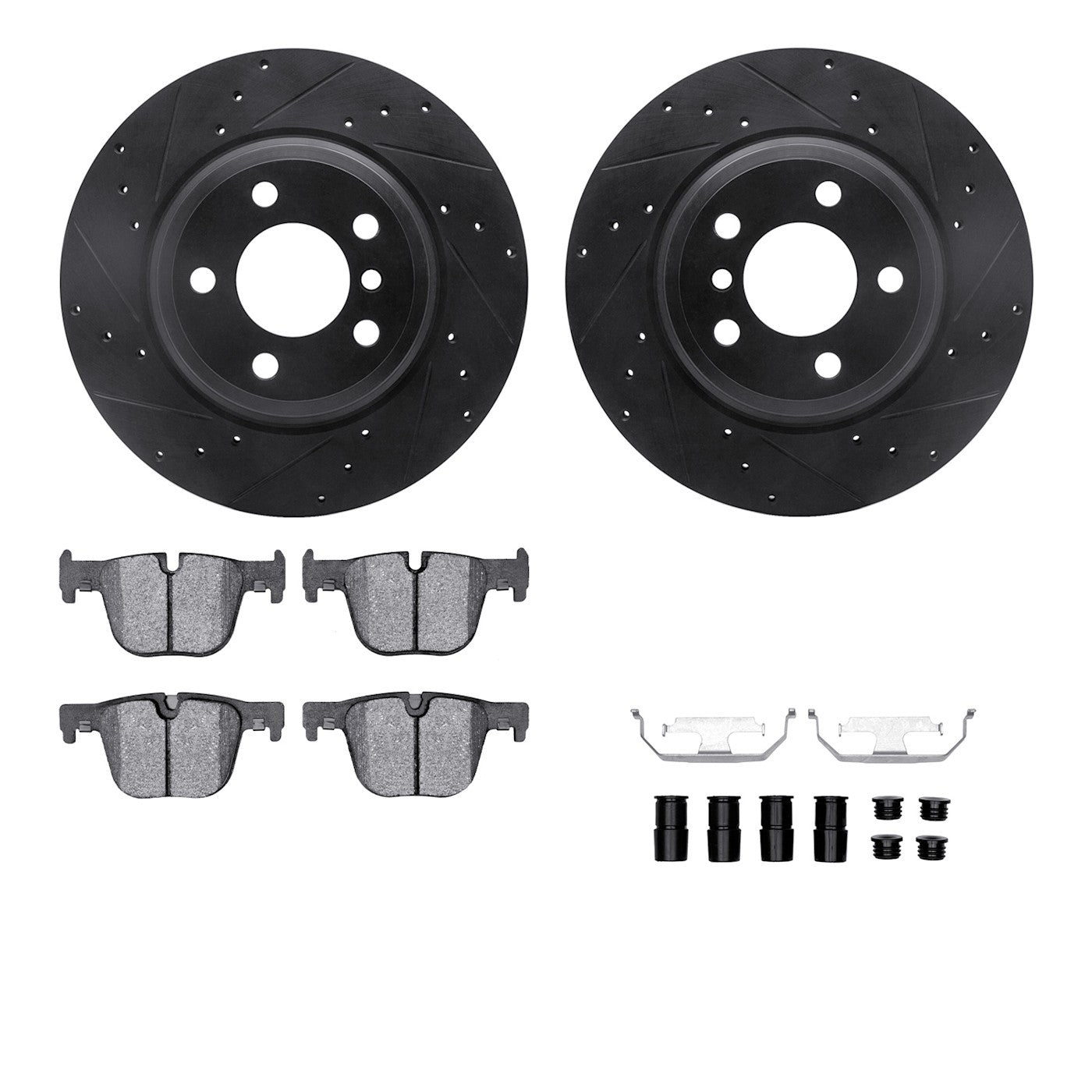 2X Brake Disc and Pad Kits for BMW 330, 328