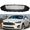 Front Bumper Grille for Ford Fusion (2019–2020) Glossy Black Mesh