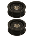 2X Drive Belt Idler Pulleys (Grooved) for Dodge Mercedes
