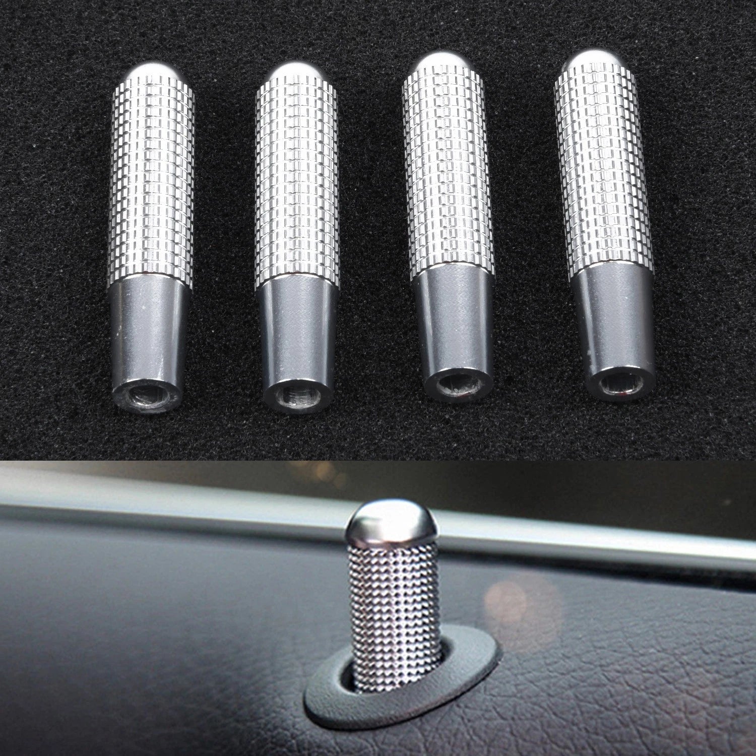 Set of 4 Metal Round Door Lock Pins for Mercedes W205 W166 W213 GLE C