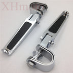 Chrome U-Clamp Footpegs for Harley 1200 Nightster Super Glide Sportster (2004–2023)