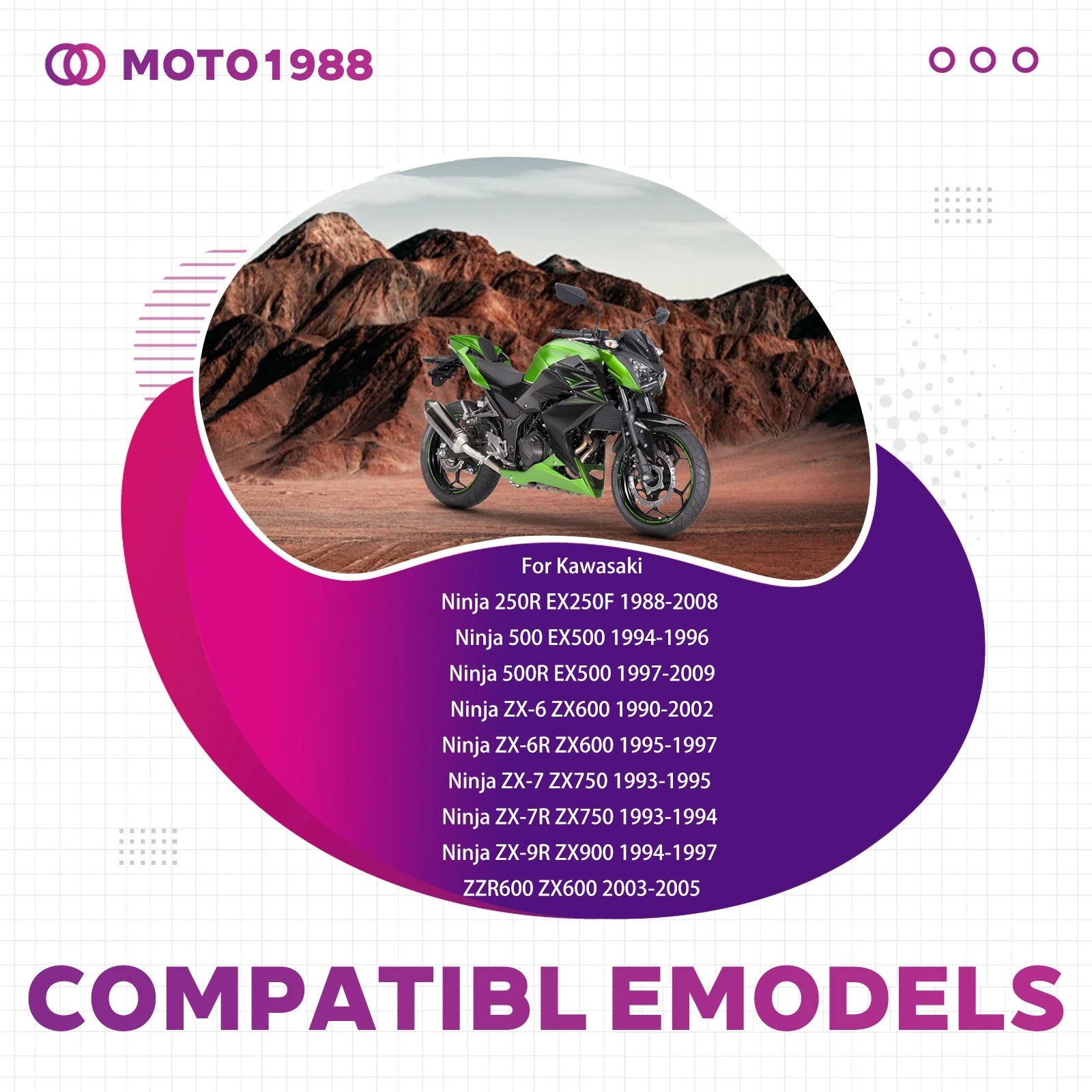 Handlebar Weights for Kawasaki EX500 Ninja 500 (1994-2009)