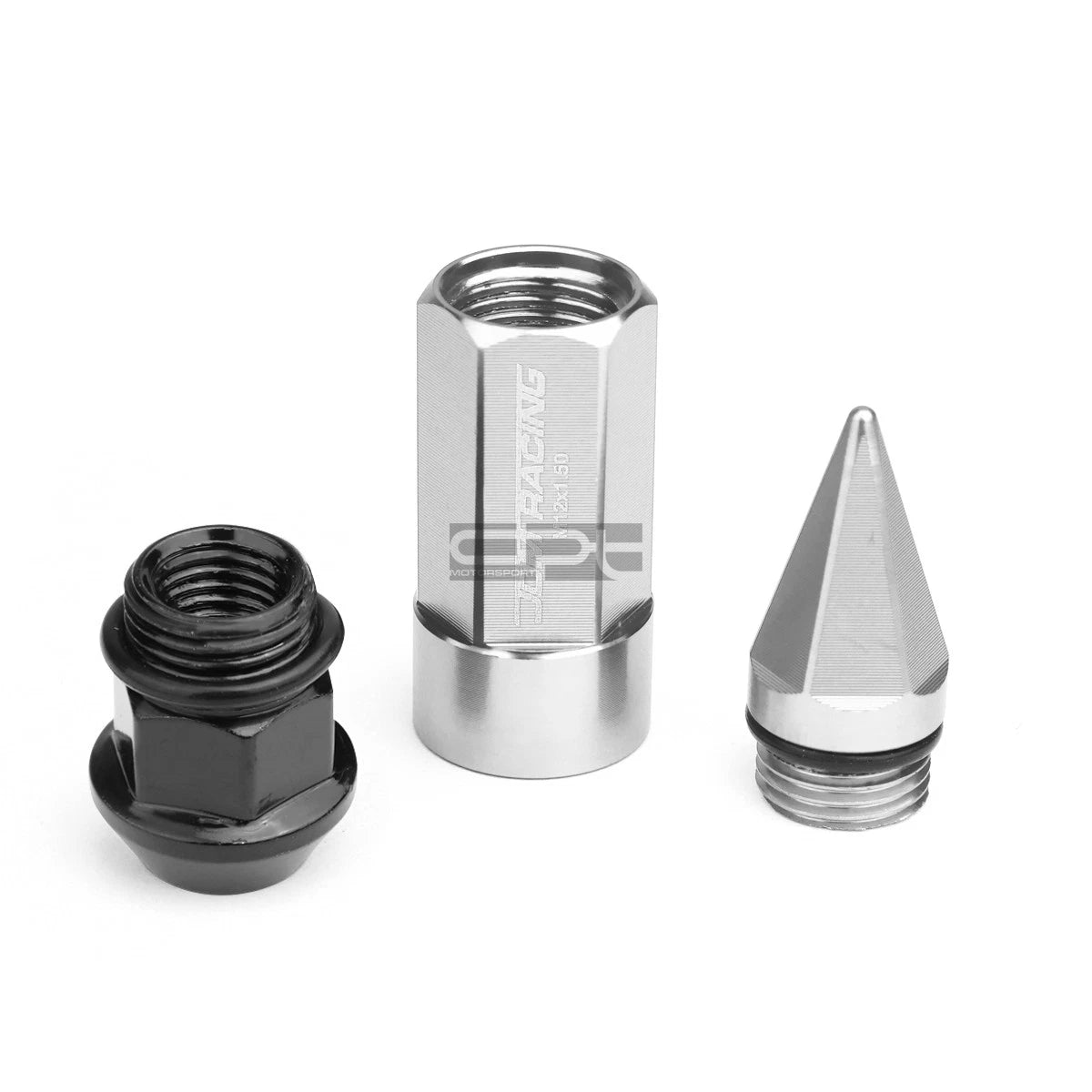 20 PC M12X1.5 83MM Tall Silver Aluminum Lug Nuts for JDM Vehicles