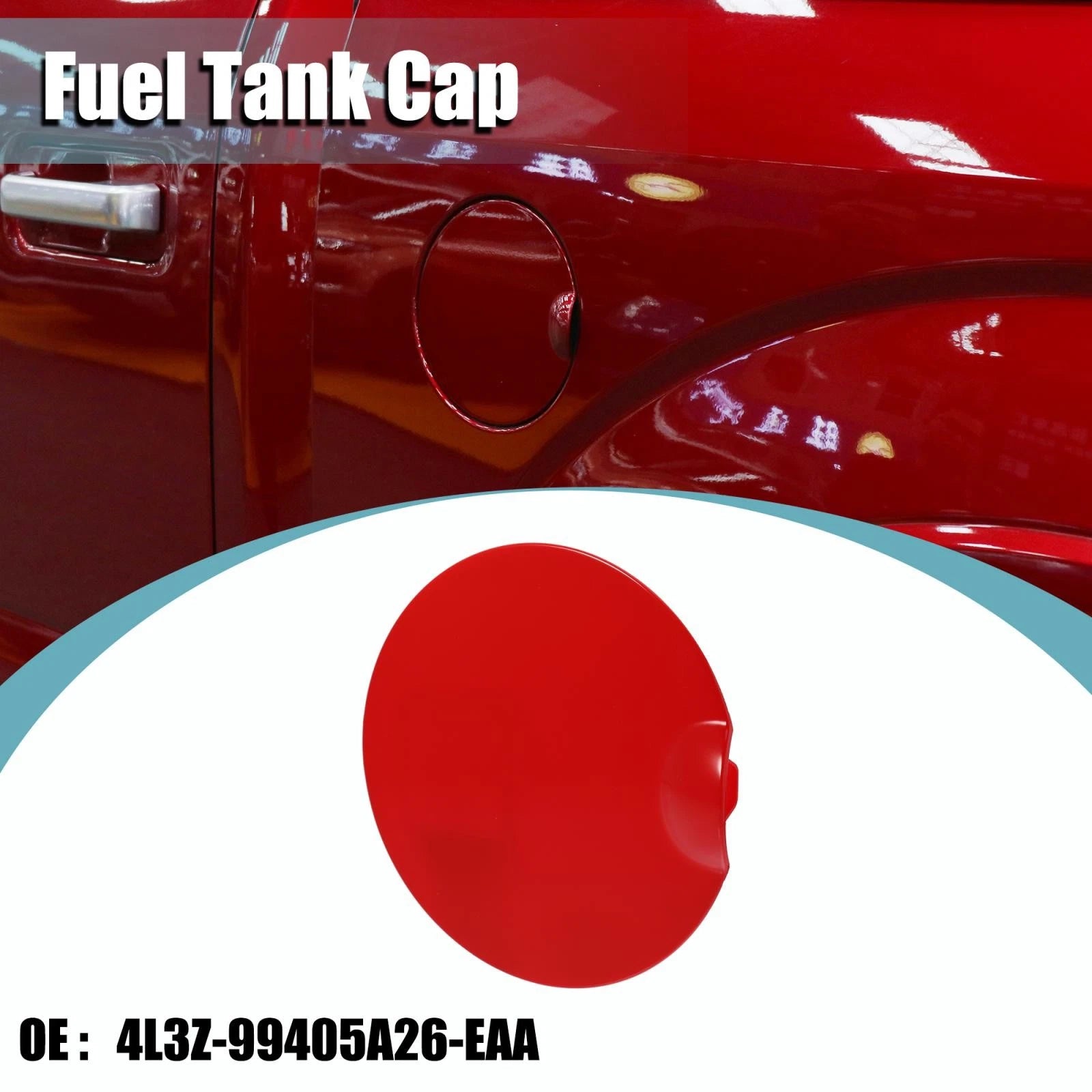 Set of 2 Fuel Tank Cover Doors for Ford F-150 (2004–2008) 4L3Z-99405A26-EAA Red