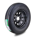 ROCKMAN ST175/80R13 Trailer Tire 6-Ply 5 Lug x 4.5" Black Mod Rim for Trailer