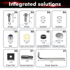 Anti Theft License Plate Screw Cover Kit for Car Tag Frame (2014-2024)