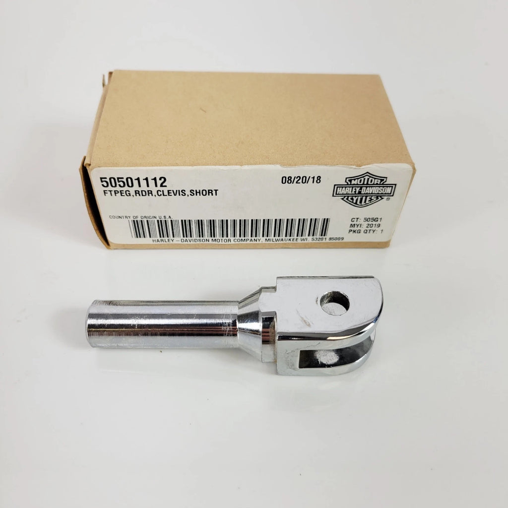 Short Chrome Foot Peg Rest Clevis for Harley-Davidson (OEM 50501112)