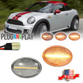 Clear Dynamic Amber LED Side Marker Lights for MINI Cooper (R55–R59)