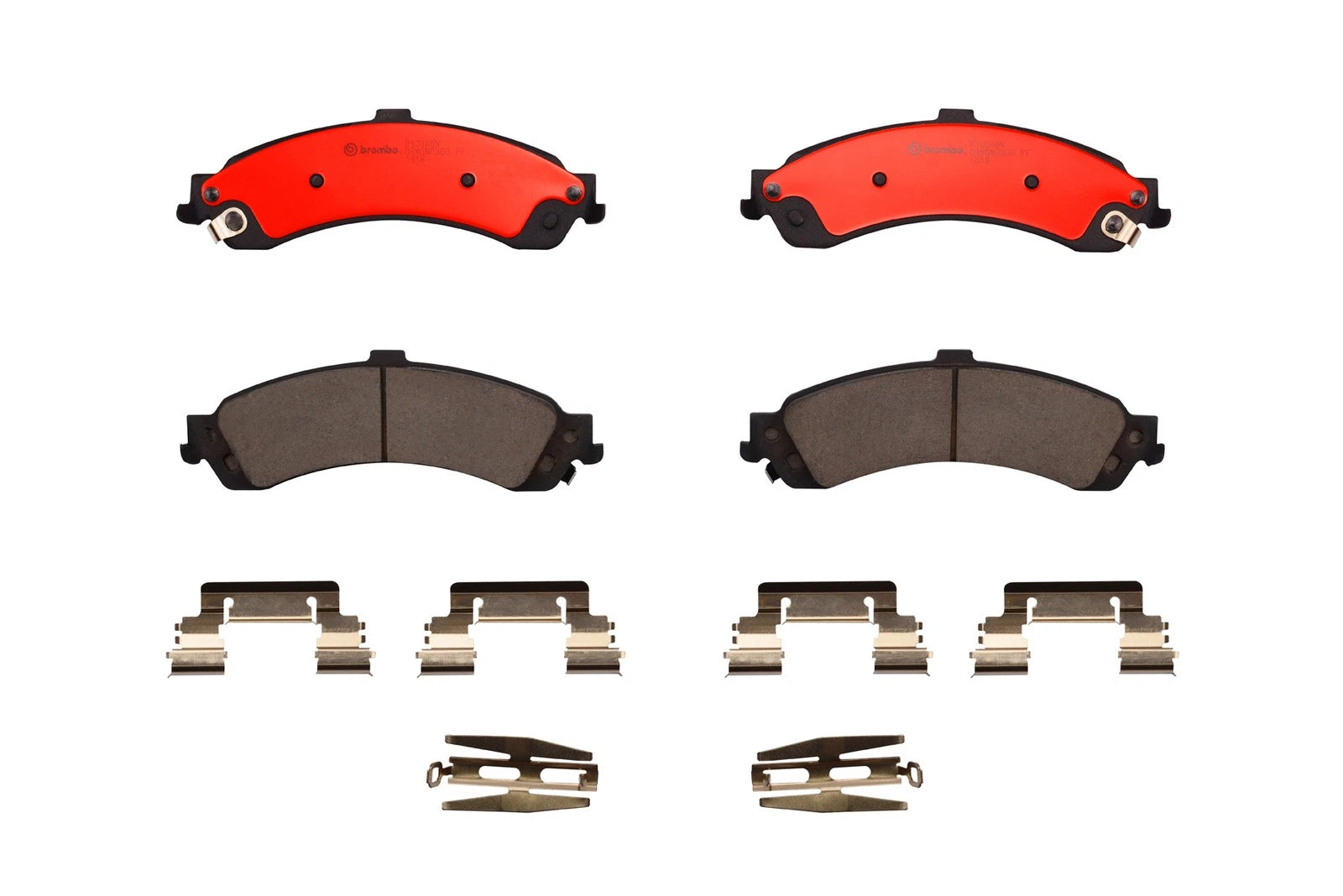 Set of 4 Rear Slotted Ceramic Disc Brake Pads for Cadillac Chevy GMC (Brembo P10040N)