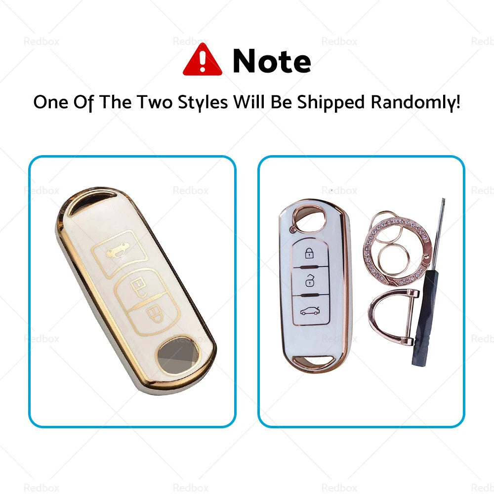 TPU Key Fob Cover Case for Mazda 2 3 5 6 CX-3 CX-5 CX-7 (2010–2023)