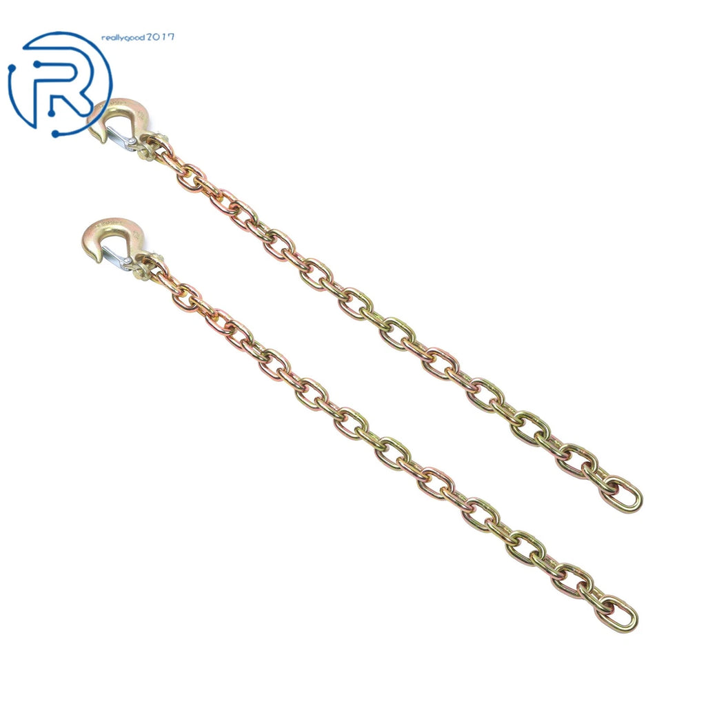 Set of 2 Trailer Safety Chains with Clevis Slip Hooks (26500lbs)
