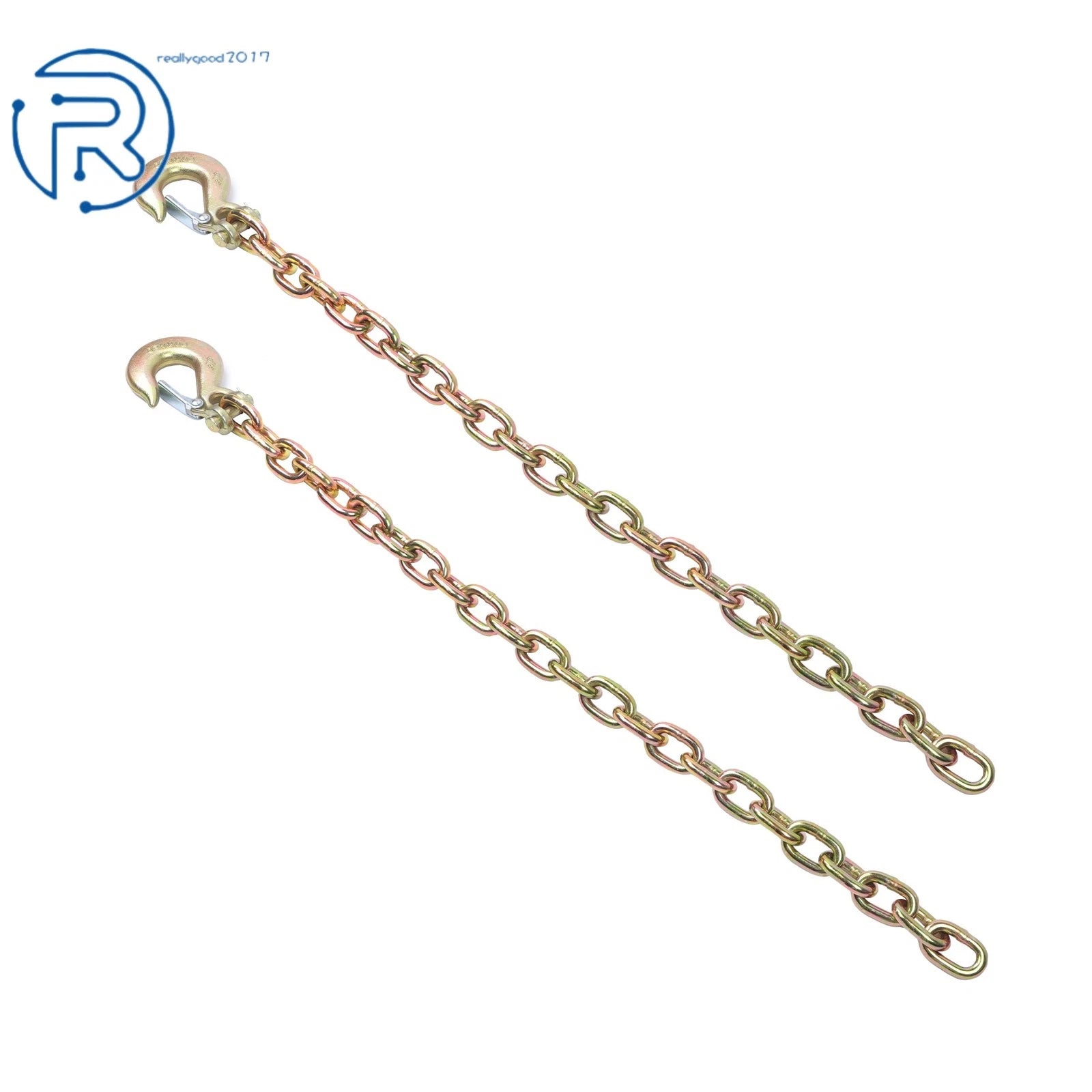 Set of 2 Trailer Safety Chains with Clevis Slip Hooks (26500lbs)