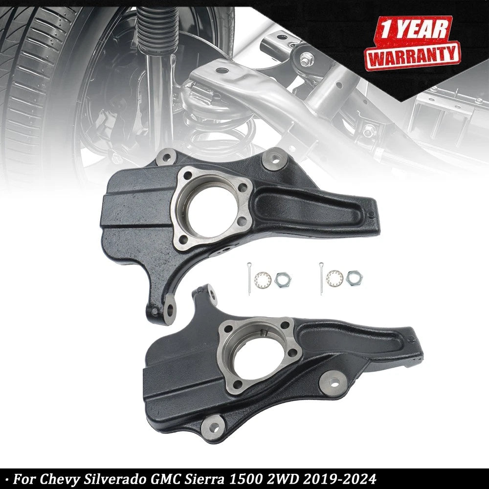 2X Front 2" Lowering Kit for Chevy Silverado GMC Sierra 1500 (2019–2024)