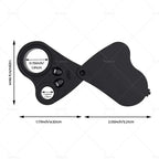 60X 30X LED Pocket Jewellers Eye Loupe Magnifier for Jewelry