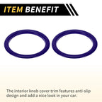 Set of 4 Blue AC Vent Dashboard Decoration Rings for Toyota Tundra (2014–2021)