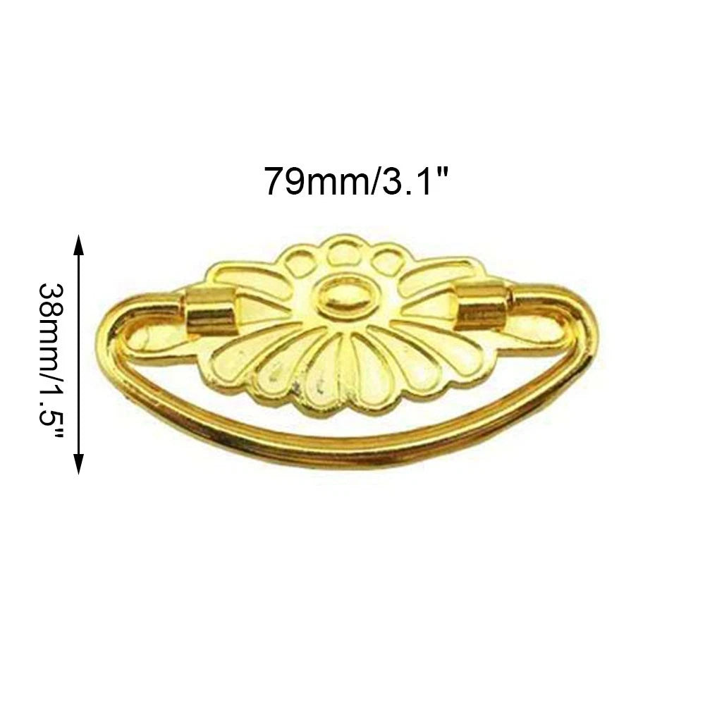 10Pcs Gold Decorative Cabinet Drawer Knob Hardware for Furniture