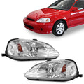 Pair Headlights for Honda Civic (1999–2000)