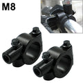 25MM M8 Rearview Handlebar Mirror Mount Holders for Motorcycle Black