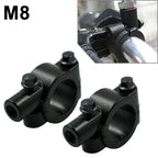 25MM M8 Rearview Handlebar Mirror Mount Holders for Motorcycle Black