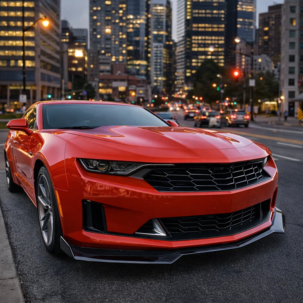 Front Bumper Lip Splitter for Chevy Camaro 2DR (2016–2024) Gloss Black