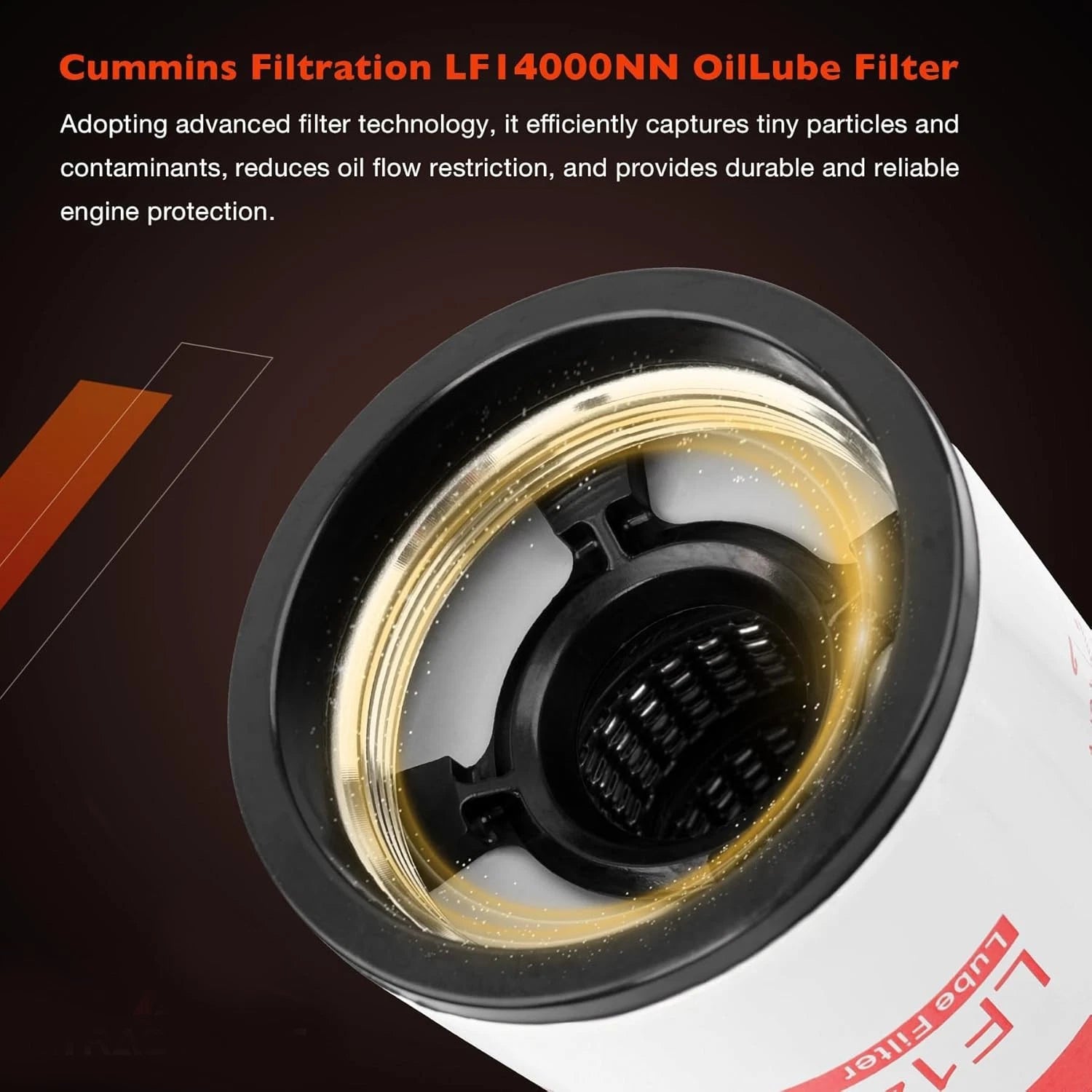 Set of 2 Oil Fuel Filters LF14000NN FF5776 K37-1029 for Kenworth T680 T880 Peterbilt 389