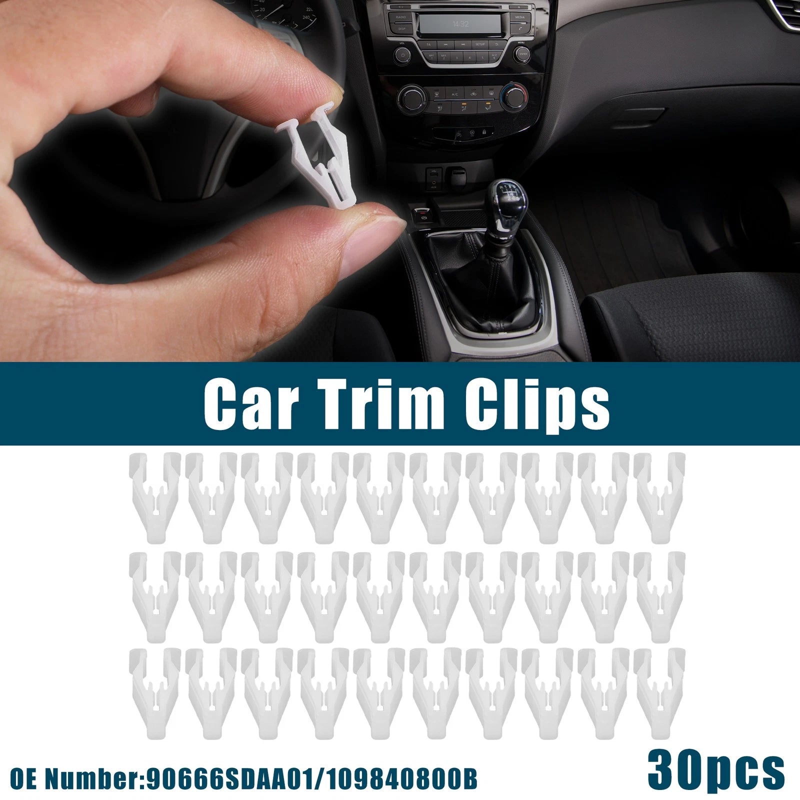 30X Retainer Fitting Fastener Clip for Honda (No. 90666SDAA01)