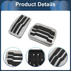 Set of 1 Automatic Footrest Pedals Cover for Ford F150 (2009–2014) Silver Tone