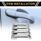Set of 4 Door Handle Covers for Ford F-150 (2015–2020) Silver Tone