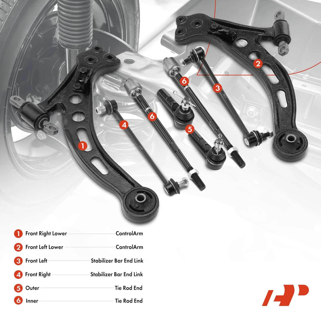 Front Control Arm & Sway Bar End Link Kit for Toyota Camry Avalon (2007-2019)