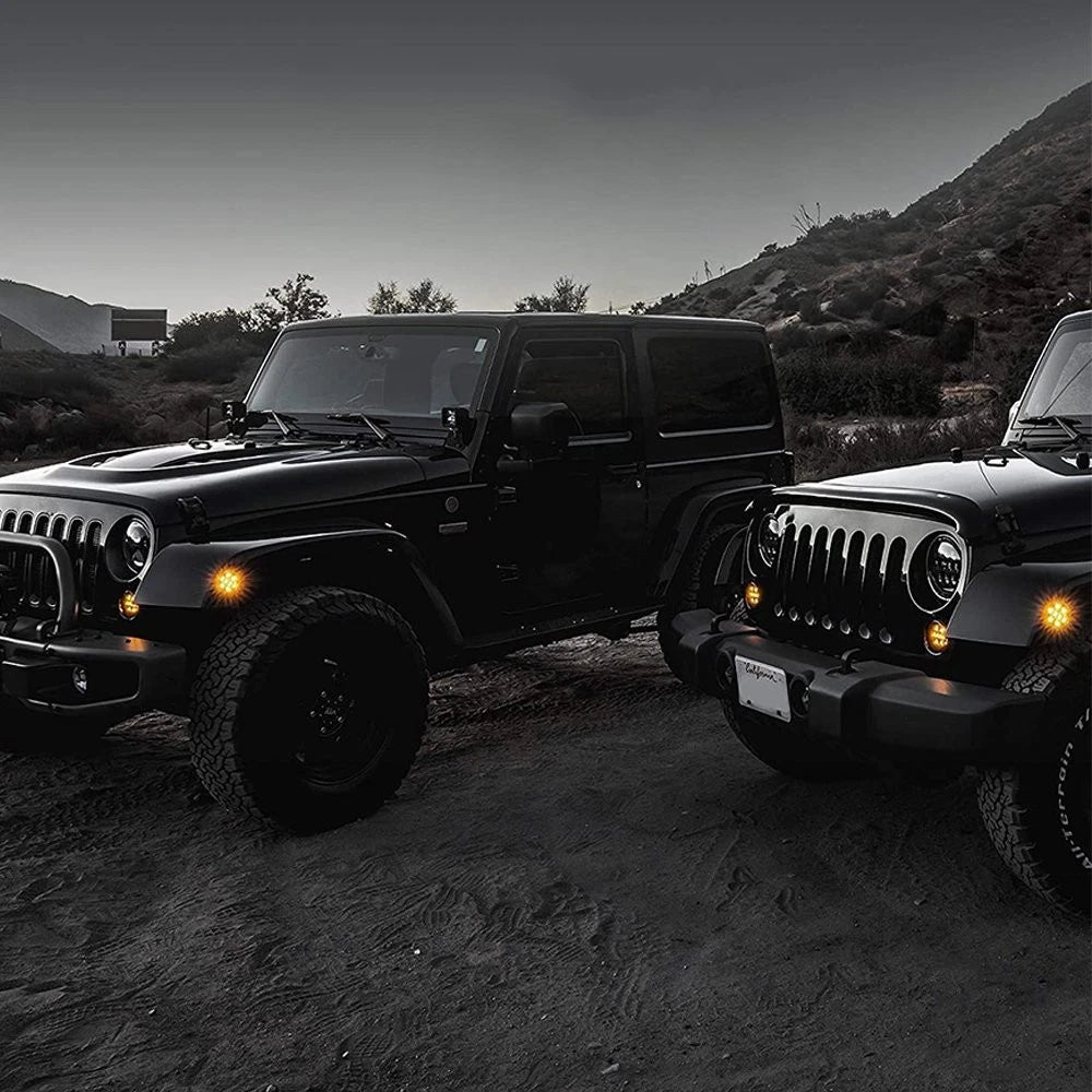 LED Signal Marker Side Fender Lights for Jeep Wrangler JK (2007–2018)