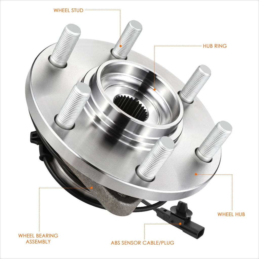 Front Wheel Hub Bearing Assembly Kit w/ ABS Sensor for QX56 QX80/Armada (2011–2022)