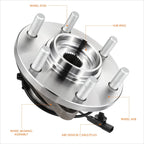 Front Wheel Hub Bearing Assembly Kit w/ ABS Sensor for QX56 QX80/Armada (2011–2022)