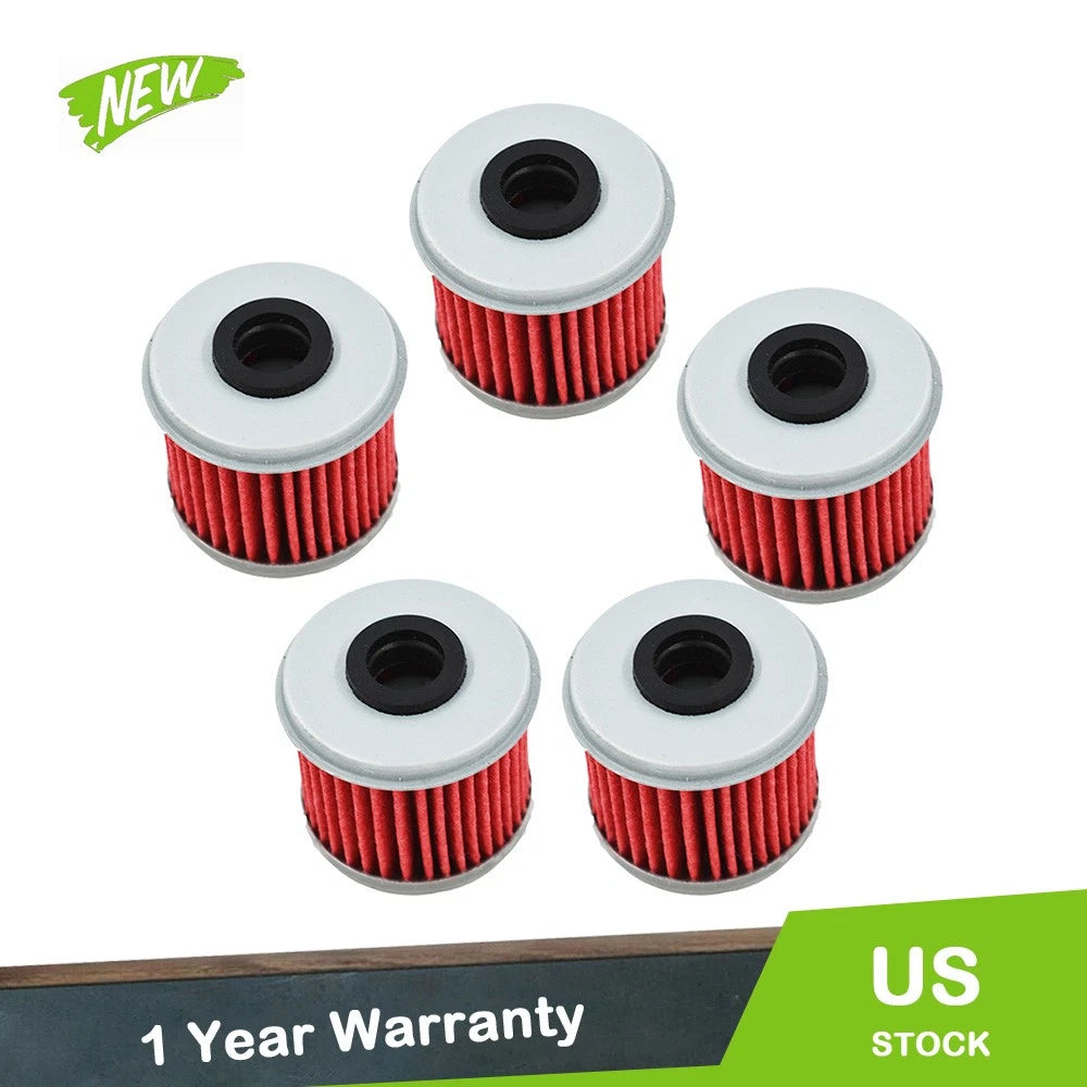 Set of 5 Oil Filters for Honda TRX450R CRF250X CRF450X CRF250R CRF450R CRF150R